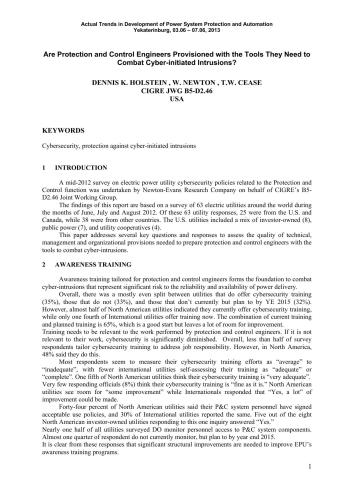 ﻿آیا مهندسین حفاظت و کنترل ابزارهای مورد نیاز برای مبارزه با نفوذهای سایبری را در اختیار دارند؟