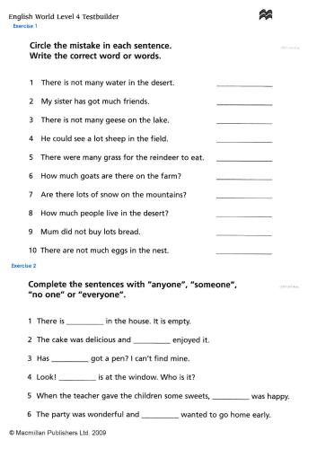 ﻿English World 4 Tests Units 7-9