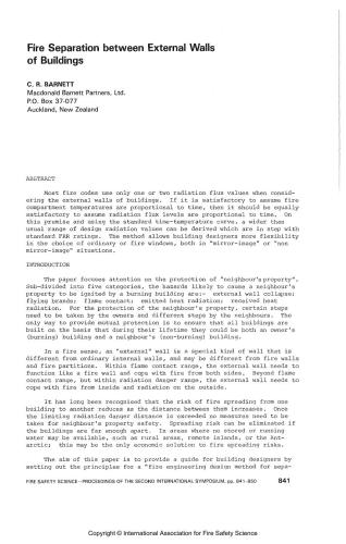 ﻿جداسازی آتش بین دیوارهای خارجی ساختمان