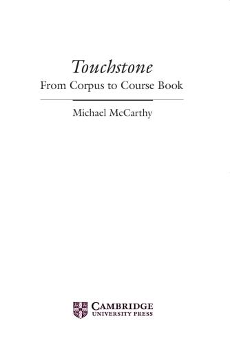 ﻿Touchstone From Corpus to Course Book