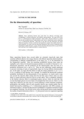 ﻿در مورد ابعاد فضازمان