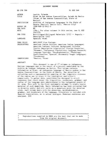 ﻿Otomí از San Andrés Cuexcontitlán