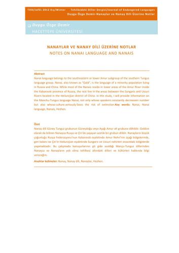 ﻿یادداشت هایی در مورد زبان نانایی و نانایی