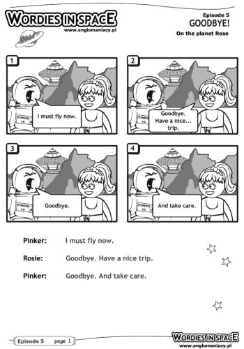 ﻿کاربرگ - بازی با کلمات. کلمات در فضا. قسمت 5 - خداحافظ!