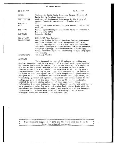 ﻿Mixtec از Santa Maria Penole، Oaxaca