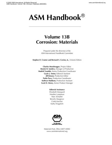 ﻿ASM Metals Handbook Vol. 13B - خوردگی: مواد