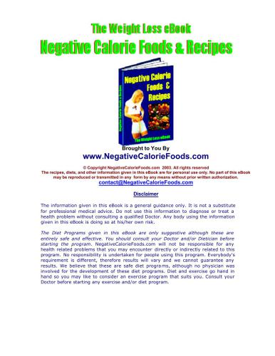 ﻿غذاها و دستور العمل ها با کالری منفی