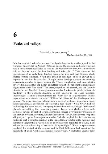 ﻿انجام غیرممکن: جورج ای. مولر و مدیریت برنامه پرواز فضایی انسانی ناسا. قسمت 2