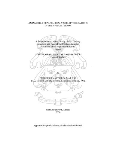 ﻿چاقوی جراحی نامرئی: عملیات با دید کم در جنگ علیه تروریسم