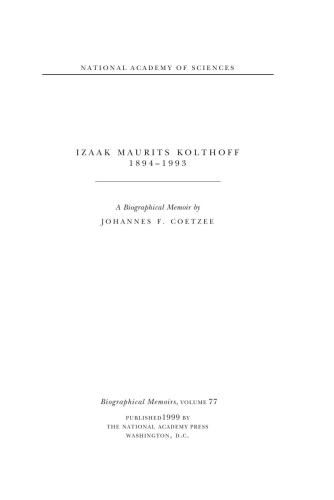 ﻿ایزاک موریتز کولتوف، 1894-1993