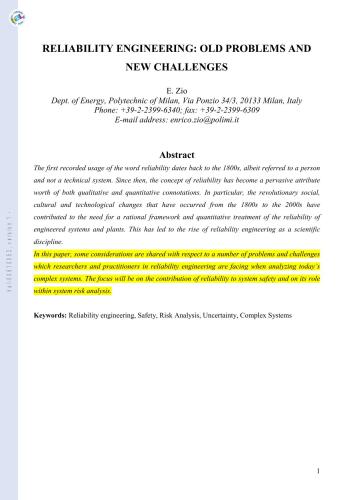 ﻿مهندسی قابلیت اطمینان: مشکلات قدیمی و چالش های جدید