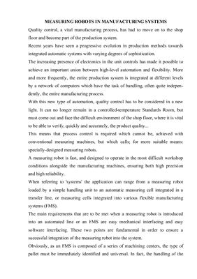 ﻿ربات های اندازه گیری در سیستم های تولیدی