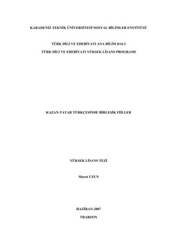 ﻿افعال مرکب در ترکی تاتاری کازانی