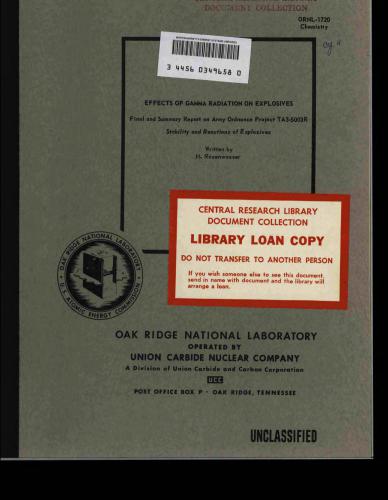 ﻿اثرات تابش گاما بر مواد منفجره