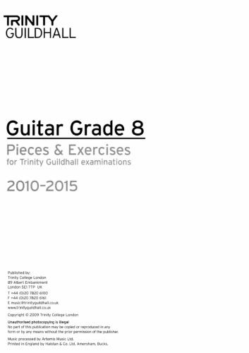 ﻿Trinity Guildhall: Guitar Grade 8 Pieces and Exercises - 2010 تا 2015