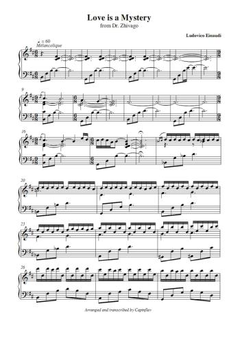 ﻿Einaudi Ludovico. عشق یک رمز و راز است (از دکتر ژیواگو)