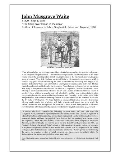 ﻿دروس شمشیر، شمشیر، سابر و سرنیزه و شمشیر: یا نحوه استفاده از شمشیر برش و رانش