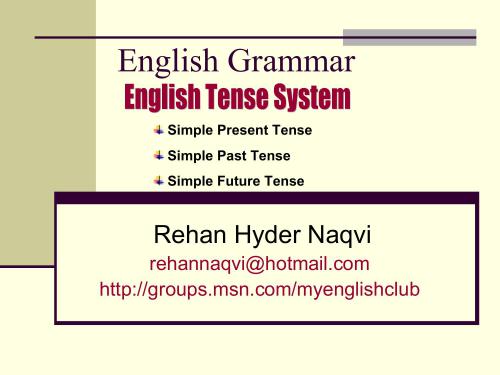 ﻿گرامر انگلیسی. سیستم زمان انگلیسی
