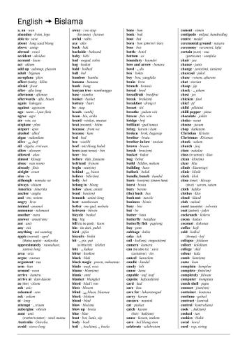 ﻿فرهنگ لغت انگلیسی به بیسلما. فرهنگ لغت بیسلما به انگلیسی