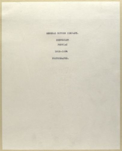 ﻿شرکت جنرال موتورز شورلت، پونتیاک 1912 - 1937. عکس