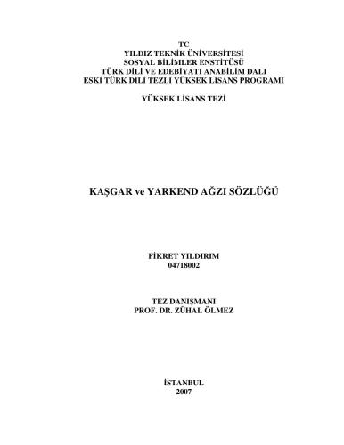 ﻿فرهنگ لغت گویش کاشغر و یارکند