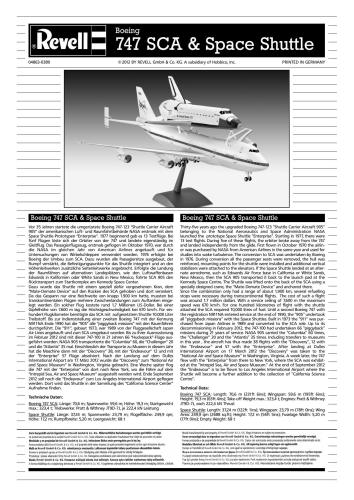 ﻿REVELL - Boeing 747 SCA & Space Shuttle 1/144