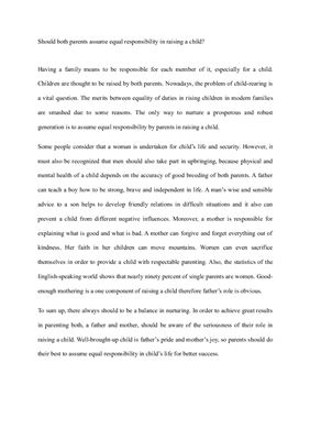 ﻿آیا هر دو والدین باید مسئولیت یکسانی را در تربیت فرزند بر عهده بگیرند