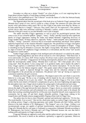 ﻿تجزیه و تحلیل The Collector (قطعه)