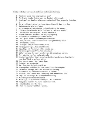 ﻿Present Perfect در مقابل Past Simple (کاربرگ)