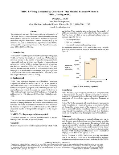 ﻿اسمیت VHDL و Verilog مقایسه و تضاد - مثال مدل سازی پلاس نوشته شده در VHDL، Verilog و C