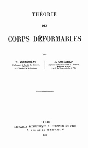 ﻿Theorye des Corps deformables