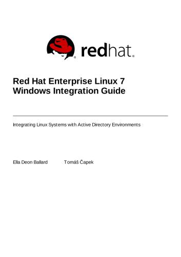 ﻿راهنمای ادغام ویندوز Red Hat Enterprise Linux 7