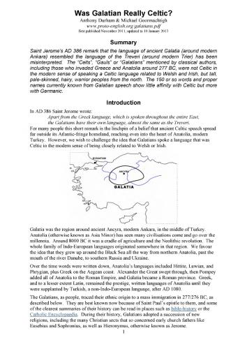 ﻿آیا گالاتیان واقعا سلتیک بود؟