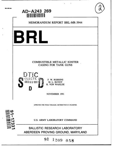 ﻿محفظه جرقه زن فلزی قابل احتراق برای تفنگ های تانک