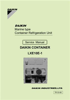 ﻿نوع تبرید کانتینر نوع دریایی. دفترچه خدمات مدل LXE10E-1
