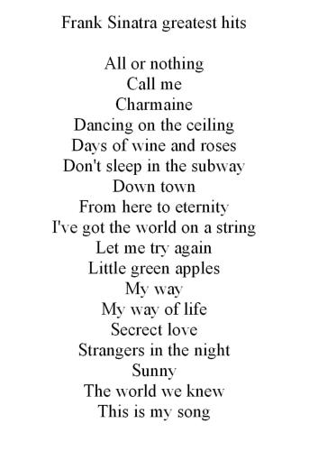 ﻿فرانک سیناترا بهترین آثار