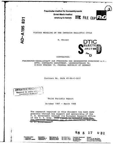 مدل سازی چسبناک چرخه بالستیک داخلی