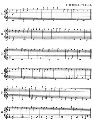 ﻿50 قطعه پیانو برای مبتدیان اول، Op.70