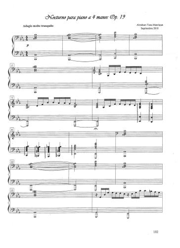 ﻿Nocturno para Piano a 4 Manos ، Op.19