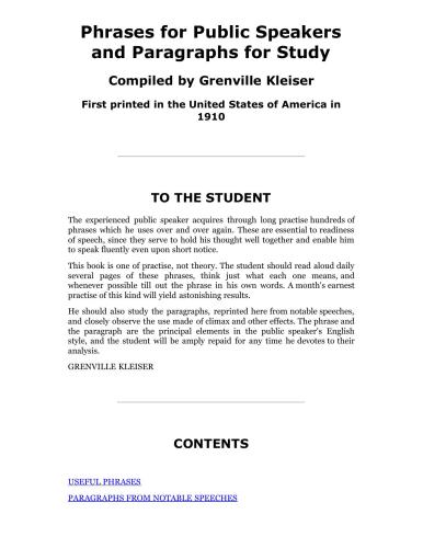 ﻿عباراتی برای سخنرانان عمومی و پاراگراف هایی برای مطالعه