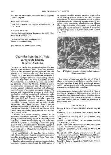 ﻿چرچیت از لاتریت کربناتیت Mt Weld، استرالیای غربی