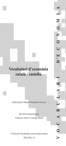 ﻿Vocabulari d’economia català / castellà