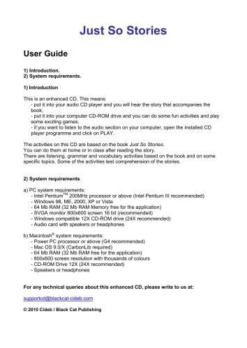 ﻿سی دی رام Just So Stories