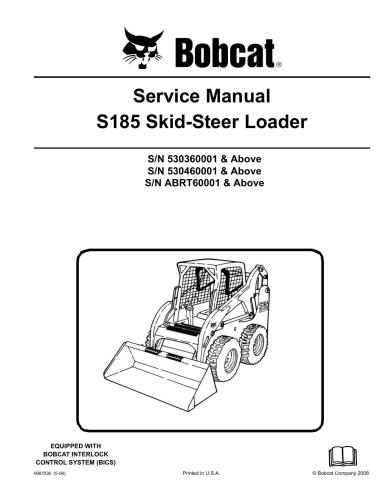 ﻿دفترچه خدمات Bobcat S175 / S185. Skid-Steer Loader