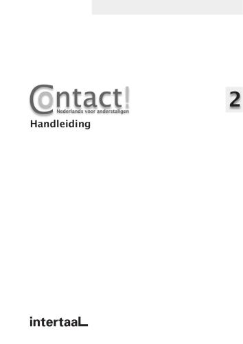 ﻿مخاطب! هلندی برای سخنرانان دیگر زبان ها 2. کتابچه راهنمای