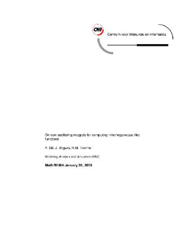 استفاده از انتگرال های غیر نوسان کننده برای عملکرد Airy