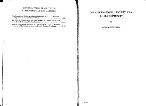 ﻿جامعه بین المللی به عنوان یک جامعه حقوقی