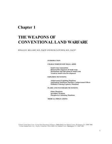جنگ متعارف: بالستیک ، انفجار و آسیب سوختگی (کتابهای درسی پزشکی نظامی)