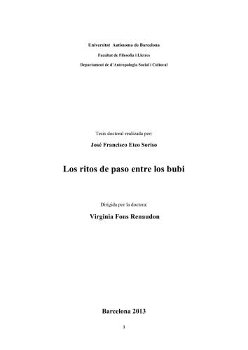 آداب و رسوم عبور از میان Bubi