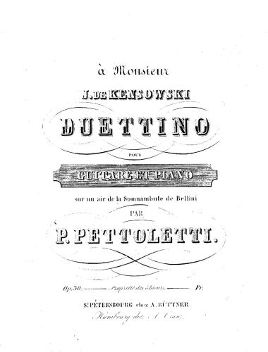 ﻿Duettino pour guitare et piano